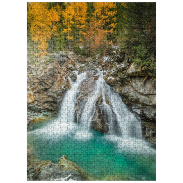 puzzleplate Waterfall in Morteratsch valley 500 Jigsaw Puzzle