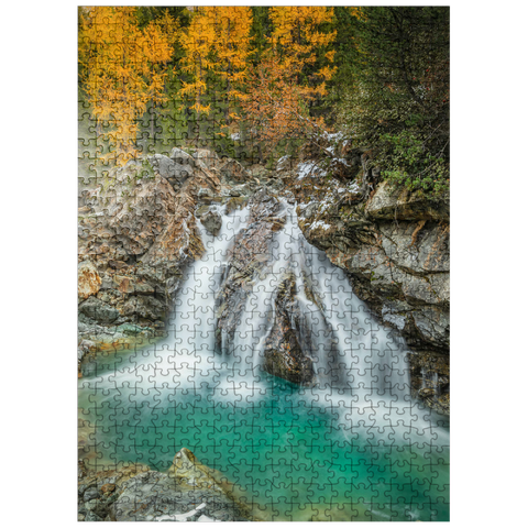 puzzleplate Waterfall in Morteratsch valley 500 Jigsaw Puzzle