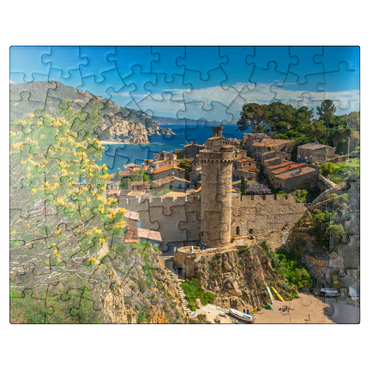 puzzleplate Medieval city wall of Vila Vella, Tossa de Mar, Costa Brava, Catalonia, Spain 100 Jigsaw Puzzle