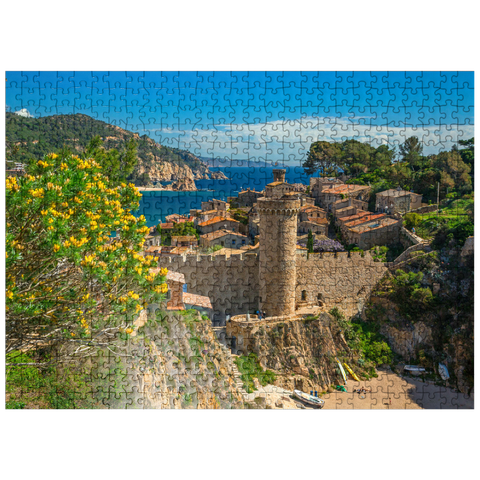 puzzleplate Medieval city wall of Vila Vella, Tossa de Mar, Costa Brava, Catalonia, Spain 500 Jigsaw Puzzle