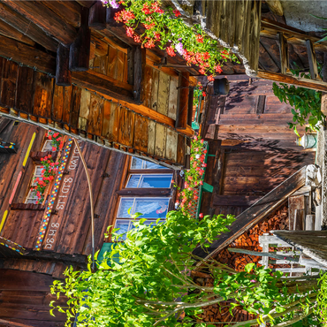 Wooden houses in the village of Mürren 1000 Jigsaw Puzzle 3D Modell