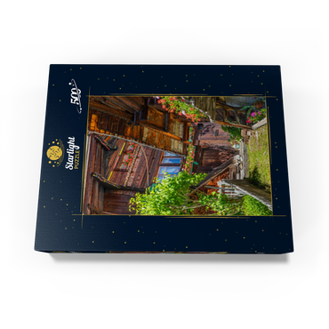 Wooden houses in the village of Mürren 500 Jigsaw Puzzle box view1