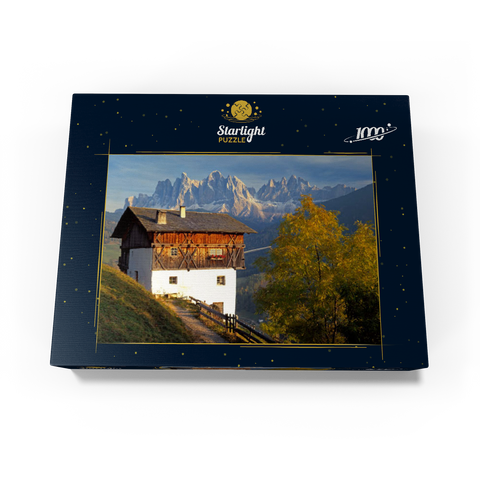 Geisler Group, Dolomites, Villnöss Valley, Province of Bolzano, South Tyrol, Italy 1000 Jigsaw Puzzle box view1