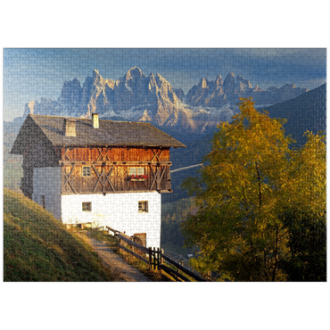 puzzleplate Geisler Group, Dolomites, Villnöss Valley, Province of Bolzano, South Tyrol, Italy 1000 Jigsaw Puzzle
