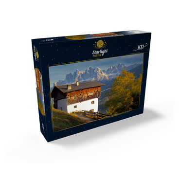 Geisler Group, Dolomites, Villnöss Valley, Province of Bolzano, South Tyrol, Italy 100 Jigsaw Puzzle box view1
