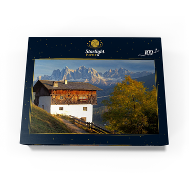 Geisler Group, Dolomites, Villnöss Valley, Province of Bolzano, South Tyrol, Italy 100 Jigsaw Puzzle box view1