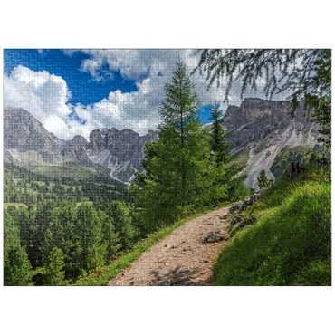 puzzleplate At Col Raiser with Cislesalpe and Geisler Group, S. Cristina in Val Gardena, Trentino-South Tyrol 1000 Jigsaw Puzzle