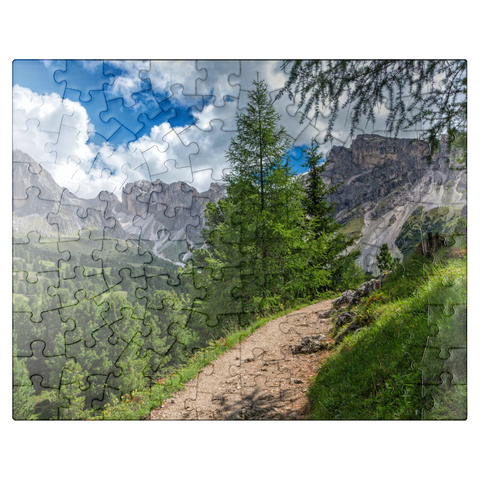 puzzleplate At Col Raiser with Cislesalpe and Geisler Group, S. Cristina in Val Gardena, Trentino-South Tyrol 100 Jigsaw Puzzle
