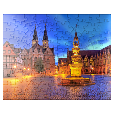 puzzleplate Old Town Market Fountain (Marienbrunnen), Brunswick 100 Jigsaw Puzzle