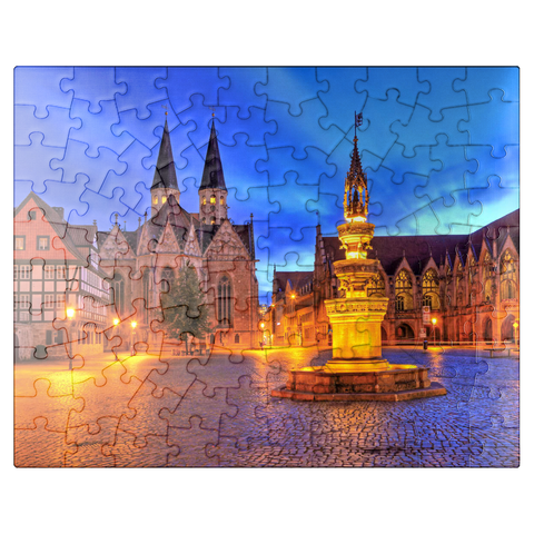 puzzleplate Old Town Market Fountain (Marienbrunnen), Brunswick 100 Jigsaw Puzzle