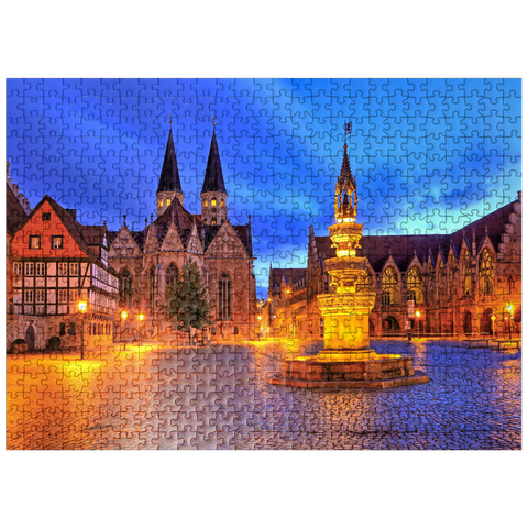 puzzleplate Old Town Market Fountain (Marienbrunnen), Brunswick 500 Jigsaw Puzzle
