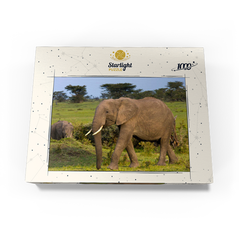 Masai Mara, Kenya, elephants 1000 Jigsaw Puzzle box view1