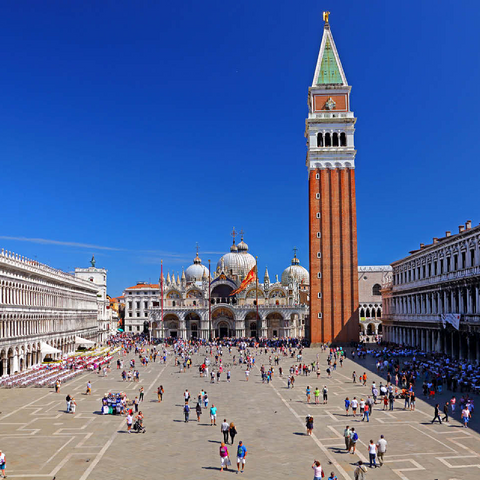 St. Mark's Square with St. Mark's Church and Campanile, Venice, Italy 100 Jigsaw Puzzle 3D Modell