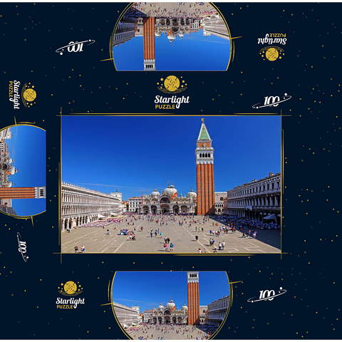 St. Mark's Square with St. Mark's Church and Campanile, Venice, Italy 100 Jigsaw Puzzle box 3D Modell