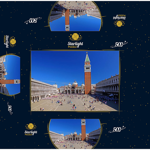 St. Mark's Square with St. Mark's Church and Campanile, Venice, Italy 500 Jigsaw Puzzle box 3D Modell