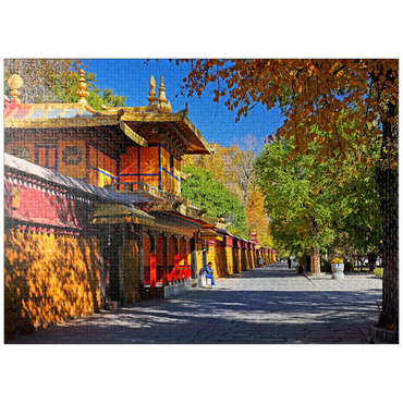 puzzleplate One of the residential buildings in the park of the Dalai Lama's summer residence, Tibet 1000 Jigsaw Puzzle