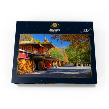 One of the residential buildings in the park of the Dalai Lama's summer residence, Tibet 100 Jigsaw Puzzle box view1