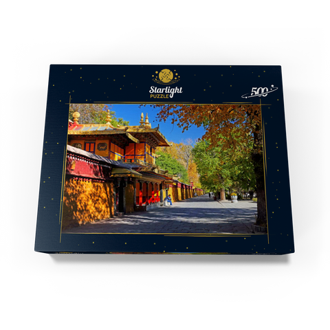 One of the residential buildings in the park of the Dalai Lama's summer residence, Tibet 500 Jigsaw Puzzle box view1