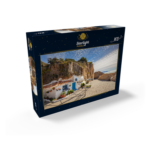 Fishing hut on the beach, Andalusia, Spain 100 Jigsaw Puzzle box view1