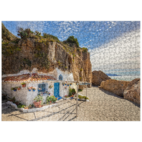puzzleplate Fishing hut on the beach, Andalusia, Spain 500 Jigsaw Puzzle