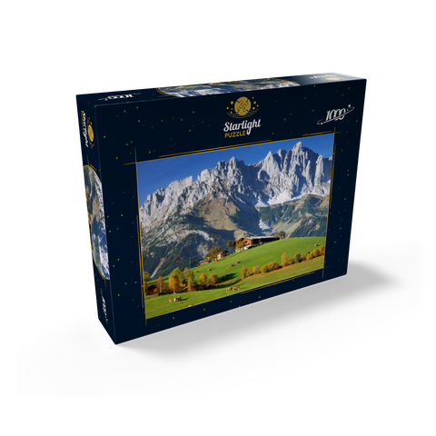 Farmhouse near Kitzbühel with Kaiser Mountains, Tyrol, Austria 1000 Jigsaw Puzzle box view1