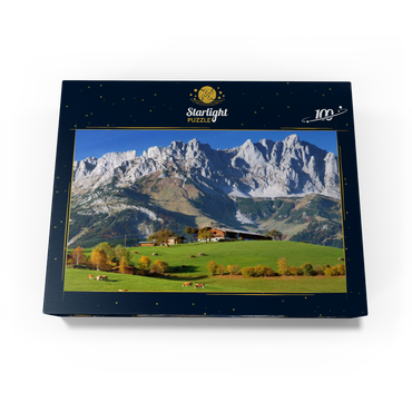 Farmhouse near Kitzbühel with Kaiser Mountains, Tyrol, Austria 100 Jigsaw Puzzle box view1