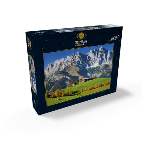 Farmhouse near Kitzbühel with Kaiser Mountains, Tyrol, Austria 500 Jigsaw Puzzle box view1