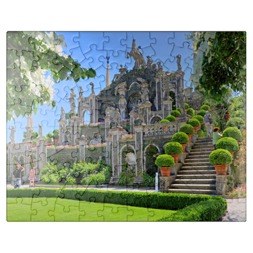 puzzleplate Garden terraces in the park of Palazzo Borromeo on Isola Bella near Stresa, Lake Maggiore 100 Jigsaw Puzzle
