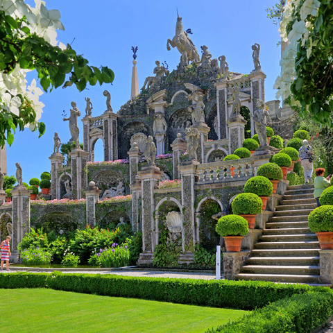 Garden terraces in the park of Palazzo Borromeo on Isola Bella near Stresa, Lake Maggiore 100 Jigsaw Puzzle 3D Modell