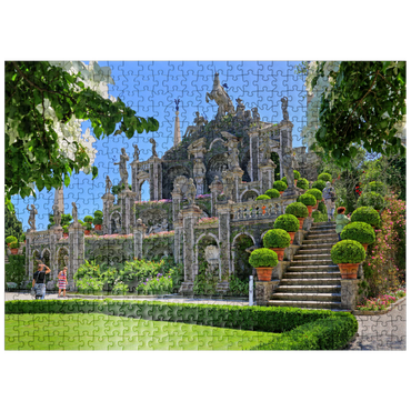 puzzleplate Garden terraces in the park of Palazzo Borromeo on Isola Bella near Stresa, Lake Maggiore 500 Jigsaw Puzzle