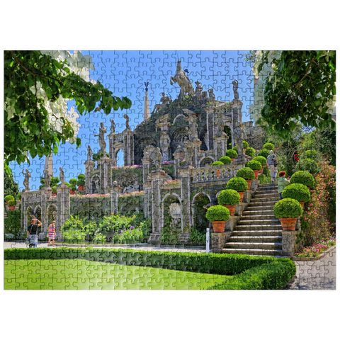 puzzleplate Garden terraces in the park of Palazzo Borromeo on Isola Bella near Stresa, Lake Maggiore 500 Jigsaw Puzzle