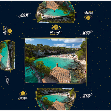 View into the lagoon Cala Llombards near Santanyi, Mallorca 1000 Jigsaw Puzzle box 3D Modell