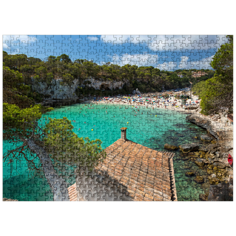 puzzleplate View into the lagoon Cala Llombards near Santanyi, Mallorca 500 Jigsaw Puzzle