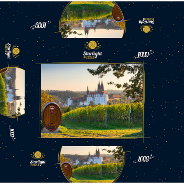 Vineyard, Proschwitz Castle Winery with view to Albrechtsburg Castle and Cathedral 1000 Jigsaw Puzzle box 3D Modell