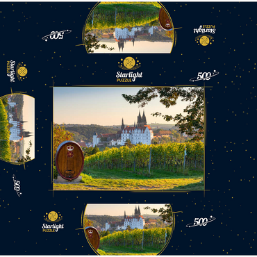 Vineyard, Proschwitz Castle Winery with view to Albrechtsburg Castle and Cathedral 500 Jigsaw Puzzle box 3D Modell
