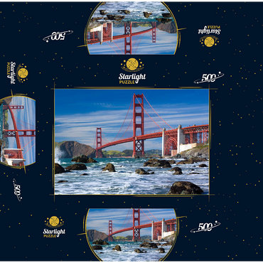 San Francisco Bay and Golden Gate Bridge, San Francisco, California, USA 500 Jigsaw Puzzle box 3D Modell