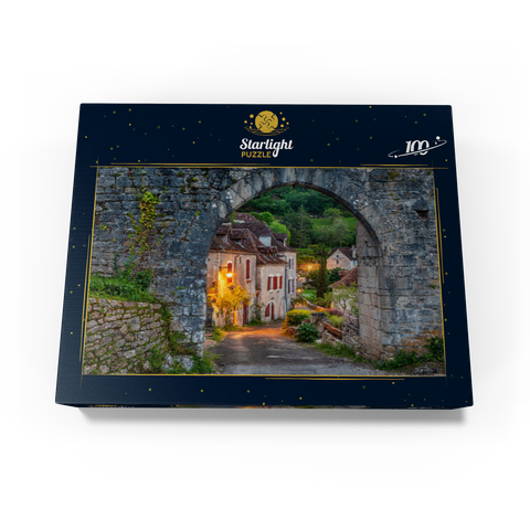 Saint-Cirq-Lapopie city wall, Via Podiensis pilgrimage route, France 100 Jigsaw Puzzle box view1