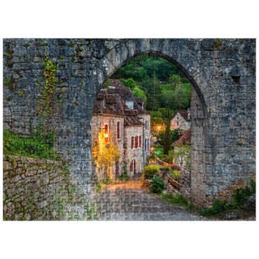 puzzleplate Saint-Cirq-Lapopie city wall, Via Podiensis pilgrimage route, France 500 Jigsaw Puzzle