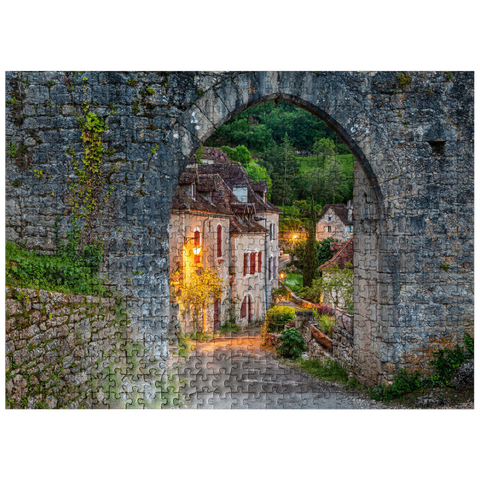 puzzleplate Saint-Cirq-Lapopie city wall, Via Podiensis pilgrimage route, France 500 Jigsaw Puzzle