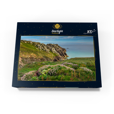 Porthcurno Bay, Penwith Peninsula, Cornwall, England, United Kingdom 100 Jigsaw Puzzle box view1