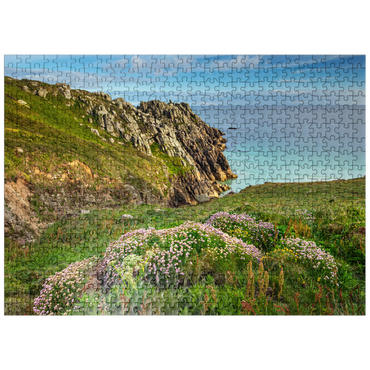 puzzleplate Porthcurno Bay, Penwith Peninsula, Cornwall, England, United Kingdom 500 Jigsaw Puzzle