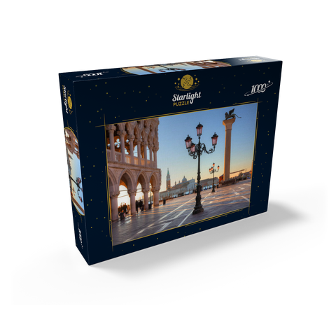 Doge's Palace and Piazzetta against San Giorgio Maggiore in morning light, Venice, Italy 1000 Jigsaw Puzzle box view1