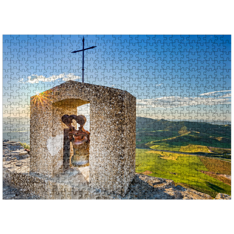puzzleplate View from Castillo de Monjardin at sunrise 500 Jigsaw Puzzle