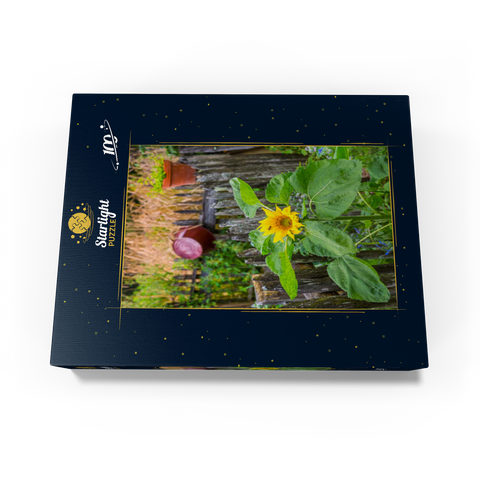 Farm garden at the forester's lodge Adlgaß in Inzell, Upper Bavaria 100 Jigsaw Puzzle box view1
