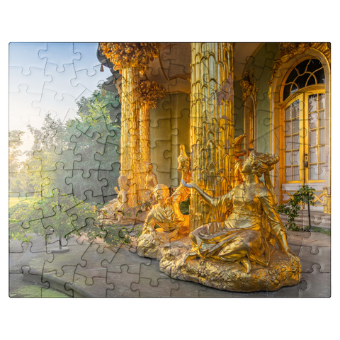 puzzleplate Rococo style garden pavilion in Sanssouci park at sunrise 100 Jigsaw Puzzle