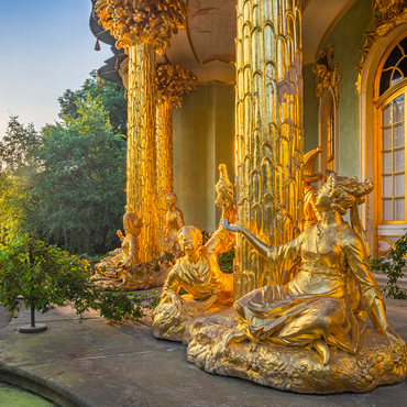 Rococo style garden pavilion in Sanssouci park at sunrise 500 Jigsaw Puzzle 3D Modell