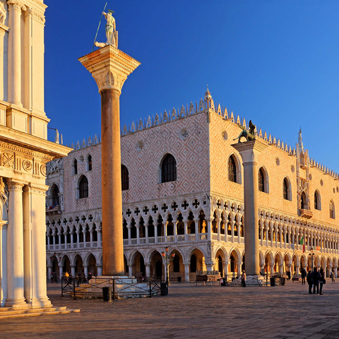 Biblioteca Nationale Marciana, Piazzetta and Doge's Palace, Venice, Italy 1000 Jigsaw Puzzle 3D Modell