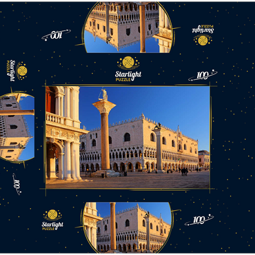 Biblioteca Nationale Marciana, Piazzetta and Doge's Palace, Venice, Italy 100 Jigsaw Puzzle box 3D Modell