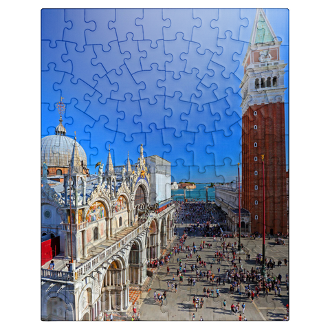 puzzleplate St. Mark's Square with St. Mark's Church and Campanile, Venice, Italy 100 Jigsaw Puzzle