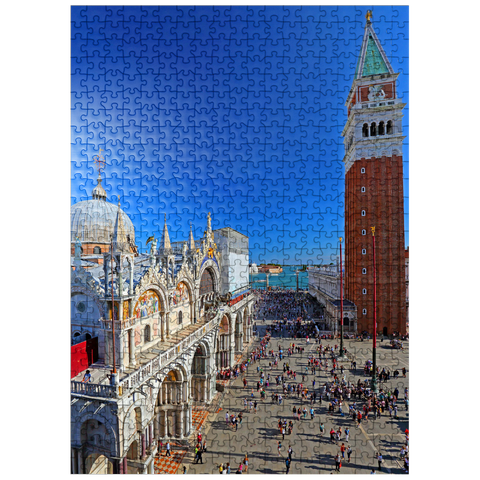 puzzleplate St. Mark's Square with St. Mark's Church and Campanile, Venice, Italy 500 Jigsaw Puzzle